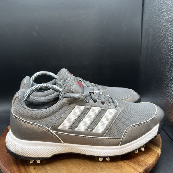 Adidas Mens Size 9.5 Tech Response 2.0 Golf Sneakers Gray Spikes Shoes EE9123 main image 5